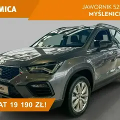 Szary Seat Ateca z rabatem 19 190 zł. Idealny na rodzinne wypady i miejskie podróże.