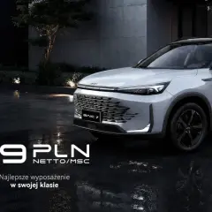 Elegancki BAIC 7 na mokrej nawierzchni. Atrakcyjna cena 299 PLN netto/miesiąc. Sprawdź ofertę!