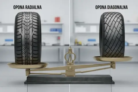 Opona radialna i diagonalna na wadze. Różnica w konstrukcji i wadze.
