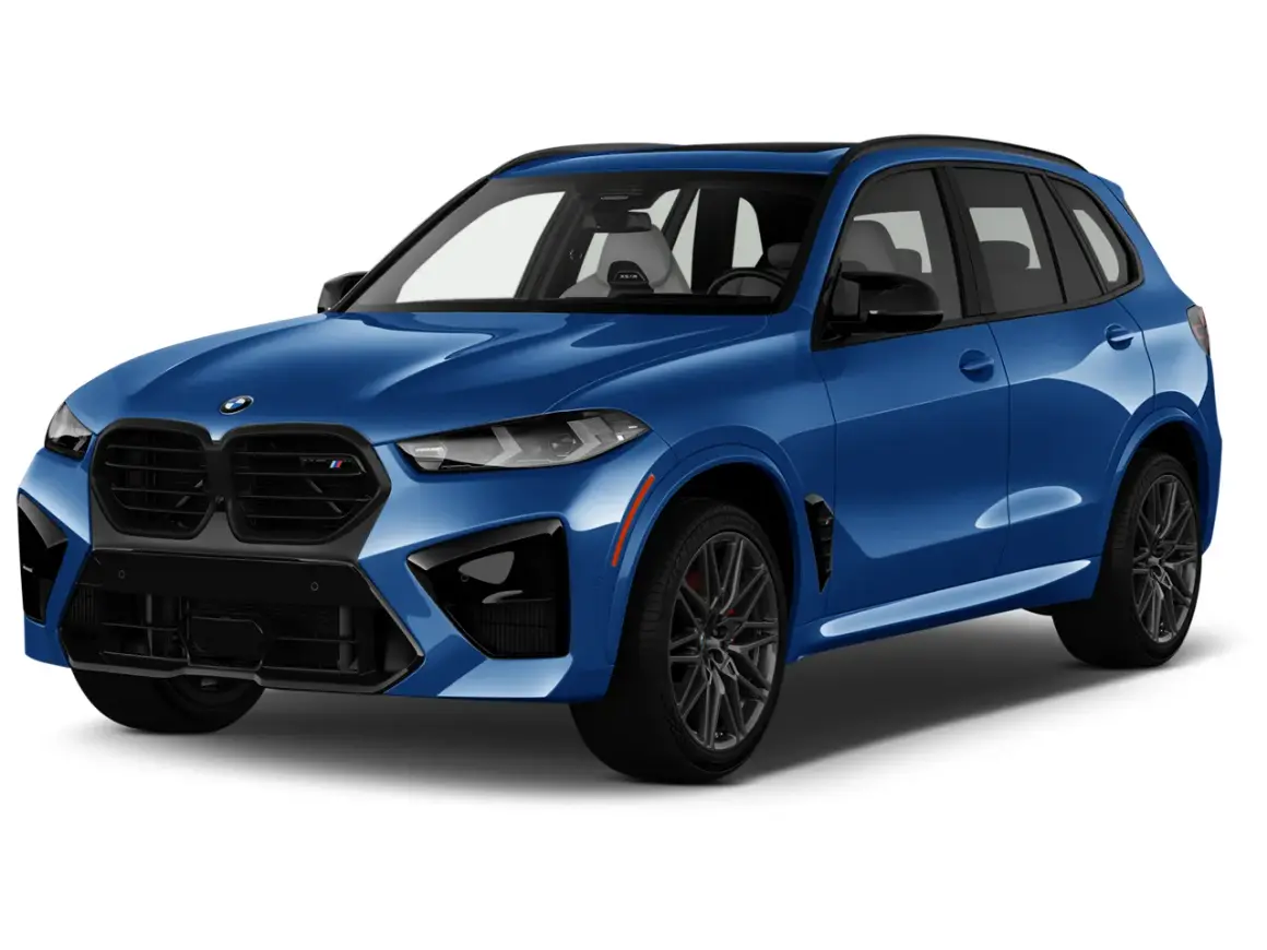 Niebieski BMW X5 2026 z agresywnym przodem i sportowymi felgami, gotowy na każdą drogę.