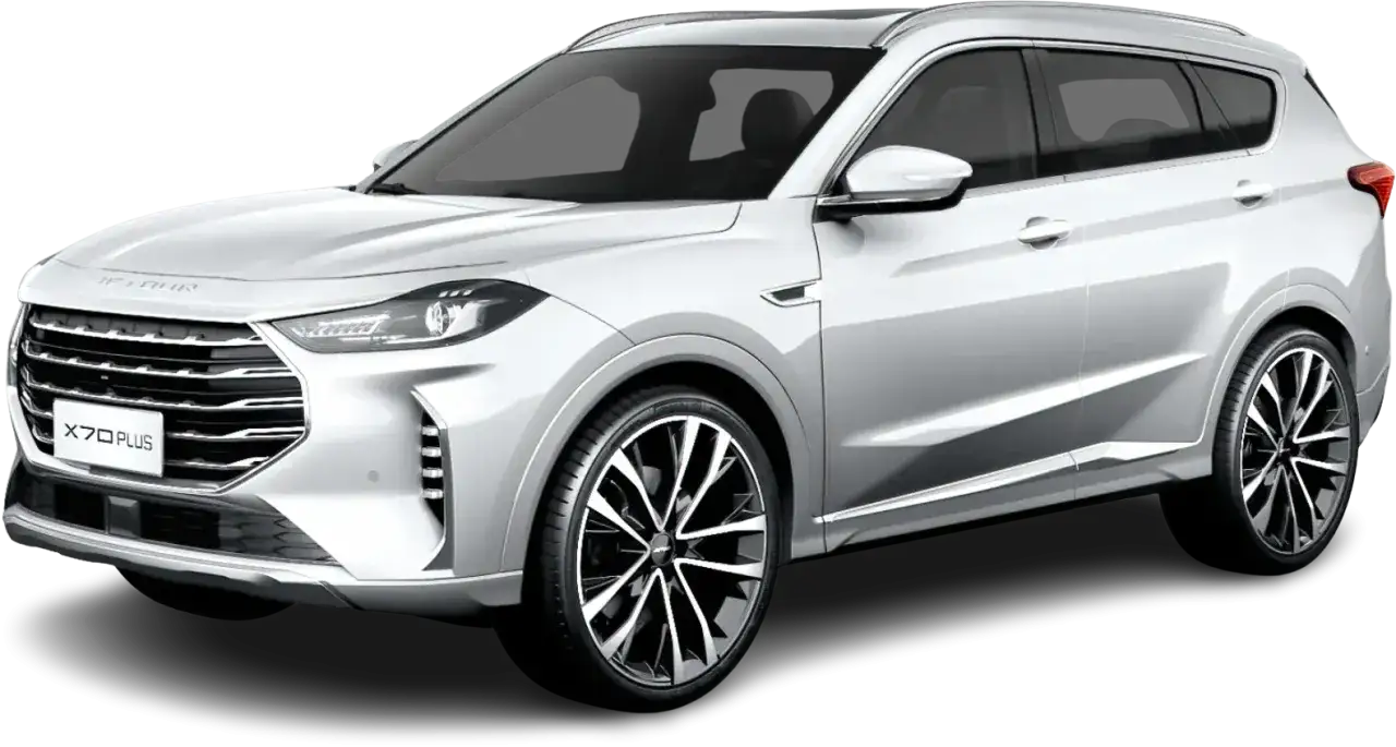 Biały SUV Jetour X70 Plus z chromowanym grillem i efektownymi felgami. Sprawdź atrakcyjną jetour x70 cena!
